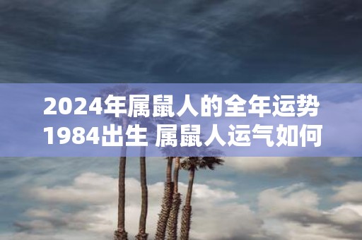 2025年属鼠人的全年运势1984出生 属鼠人运气如何