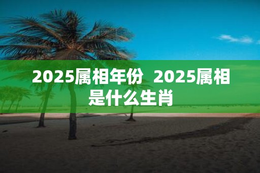 2025属相年份 2025属相是什么生肖