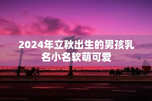 2025年立秋出生的男孩乳名小名软萌可爱