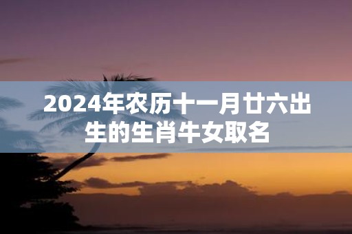 2025年农历十一月廿六出生的生肖牛女取名