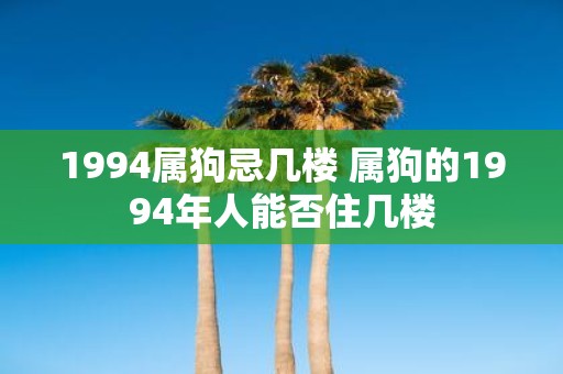 1994属狗忌几楼 属狗的1994年人能否住几楼