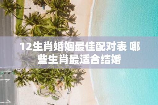 12生肖婚姻最佳配对表 哪些生肖最适合结婚