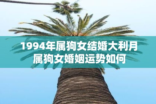 1994年属狗女结婚大利月 属狗女婚姻运势如何