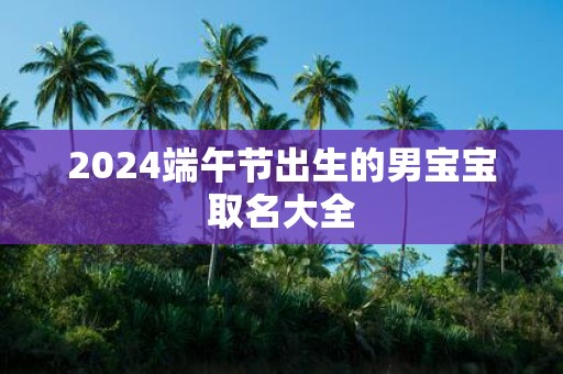 2025端午节出生的男宝宝取名大全