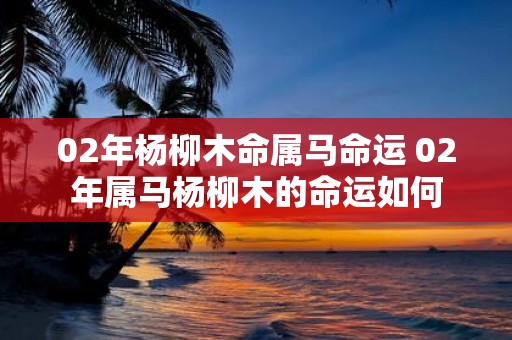 02年杨柳木命属马命运 02年属马杨柳木的命运如何