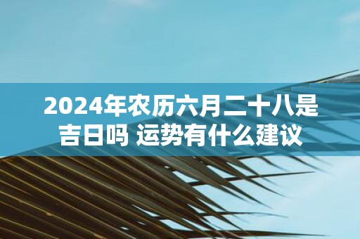 2025年农历六月二十八是吉日吗 运势有什么建议