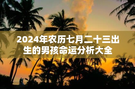 2025年农历七月二十三出生的男孩命运分析大全