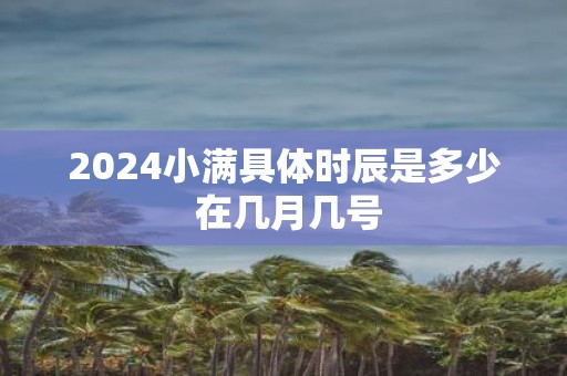 2025小满具体时辰是多少 在几月几号