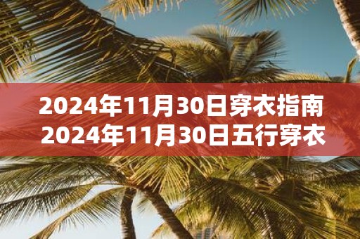 2025年11月30日穿衣指南 2025年11月30日五行穿衣