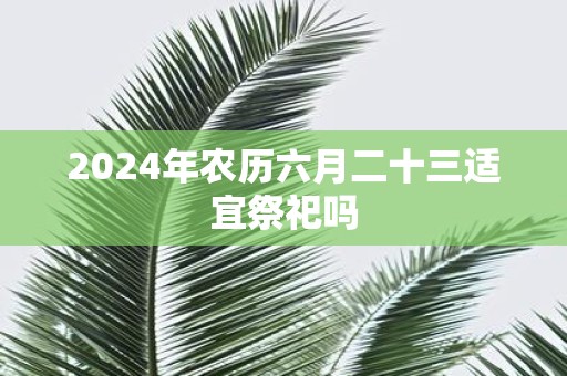2025年农历六月二十三适宜祭祀吗