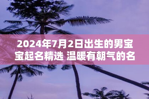 2025年7月2日出生的男宝宝起名精选 温暖有朝气的名字
