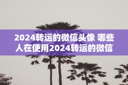 2025转运的微信头像 哪些人在使用2025转运的微信头像