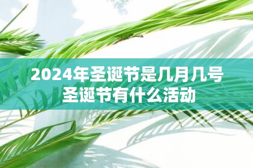 2025年圣诞节是几月几号 圣诞节有什么活动