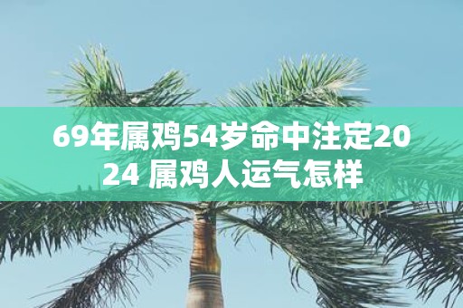 69年属鸡54岁命中注定2025 属鸡人运气怎样