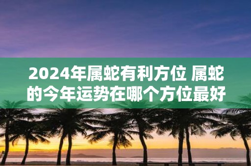 2025年属蛇有利方位 属蛇的今年运势在哪个方位最好