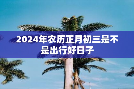 2025年农历正月初三是不是出行好日子