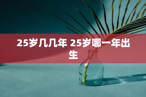 25岁几几年 25岁哪一年出生