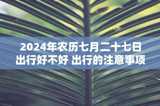 2025年农历七月二十七日出行好不好 出行的注意事项