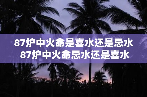 87炉中火命是喜水还是忌水 87炉中火命忌水还是喜水