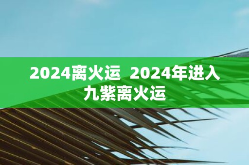 2025离火运 2025年进入九紫离火运