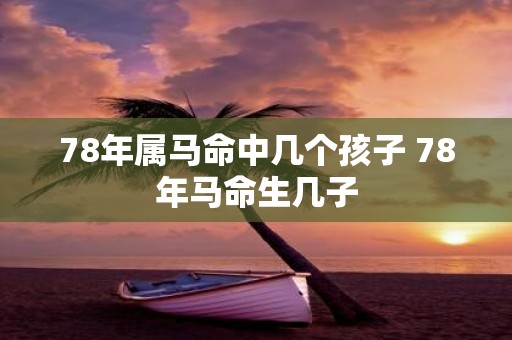 78年属马命中几个孩子 78年马命生几子