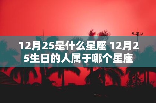 12月25是什么星座 12月25生日的人属于哪个星座