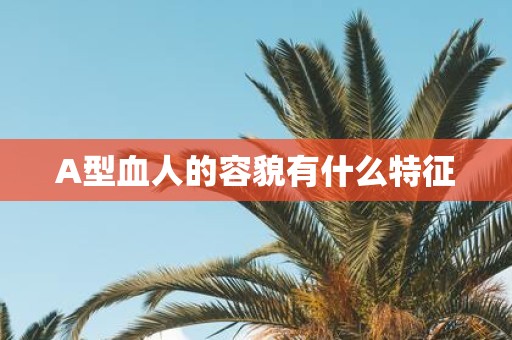 A型血人的容貌有什么特征