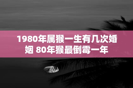 1980年属猴一生有几次婚姻 80年猴最倒霉一年