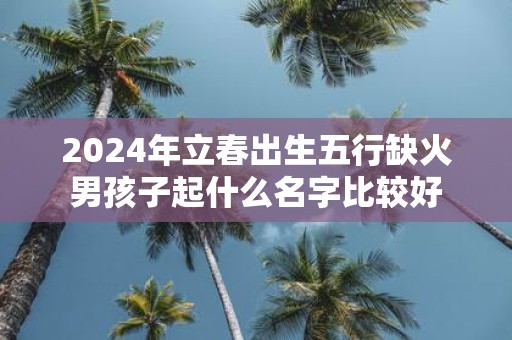 2025年立春出生五行缺火男孩子起什么名字比较好