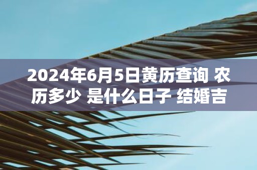 2025年6月5日黄历查询 农历多少 是什么日子 结婚吉时