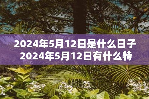 2025年5月12日是什么日子 2025年5月12日有什么特别的