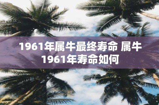 1961年属牛最终寿命 属牛1961年寿命如何