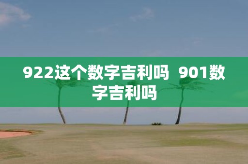 922这个数字吉利吗 901数字吉利吗