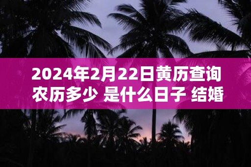 2025年2月22日黄历查询 农历多少 是什么日子 结婚吉时