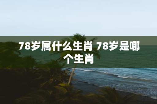 78岁属什么生肖 78岁是哪个生肖