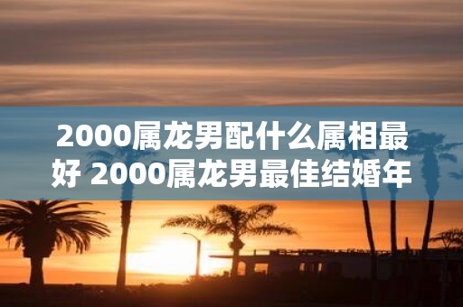 2000属龙男配什么属相最好 2000属龙男最佳结婚年龄