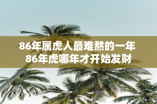86年属虎人最难熬的一年 86年虎哪年才开始发财