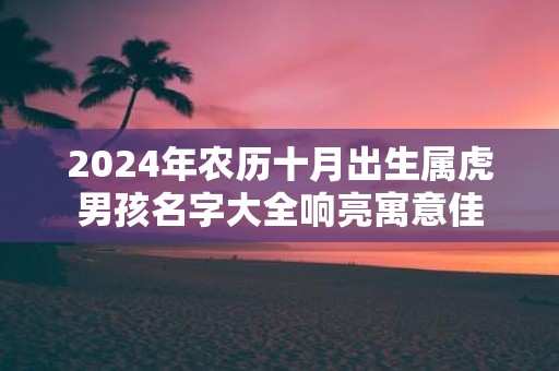 2025年农历十月出生属虎男孩名字大全响亮寓意佳