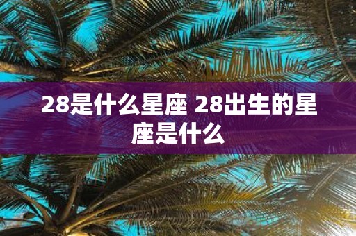 28是什么星座 28出生的星座是什么