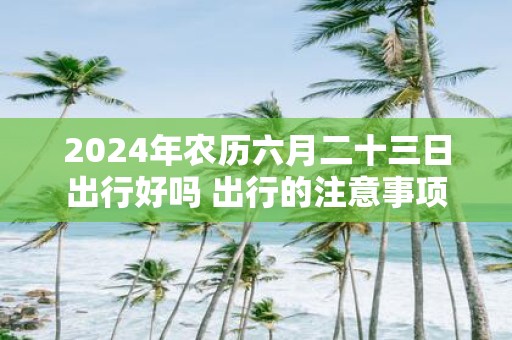 2025年农历六月二十三日出行好吗 出行的注意事项