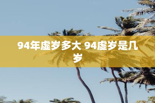94年虚岁多大 94虚岁是几岁
