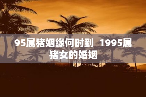 95属猪姻缘何时到 1995属猪女的婚姻
