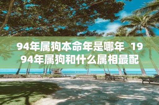 94年属狗本命年是哪年 1994年属狗和什么属相最配