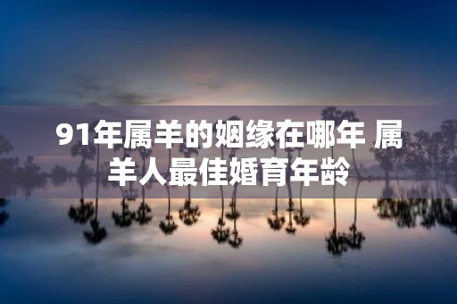 91年属羊的姻缘在哪年 属羊人最佳婚育年龄