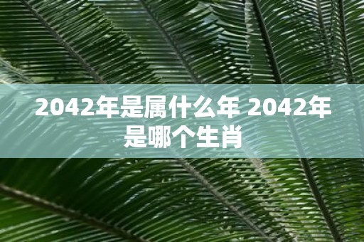 2042年是属什么年 2042年是哪个生肖