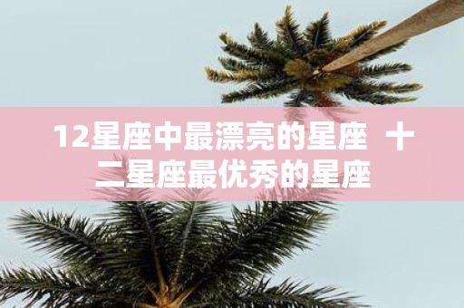 12星座中最漂亮的星座 十二星座最优秀的星座