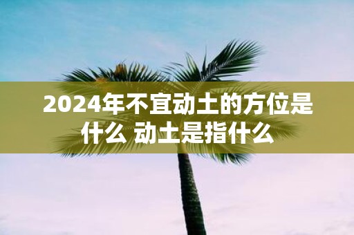2025年不宜动土的方位是什么 动土是指什么