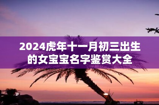 2025虎年十一月初三出生的女宝宝名字鉴赏大全