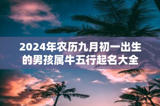 2025年农历九月初一出生的男孩属牛五行起名大全