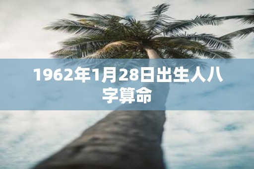 1962年1月28日出生人八字算命
